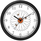 Three Lady Bugs on Daisy Flower (Lady Bug or Lady Bird) - Ladybug - JP Animal Wall Clock by WatchBuddy Timepieces (White Frame)