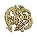 Creative Pewter Designs Viking Dragon 22k Gold Plated Lapel Pin, Brooch, Jewelry, GG45