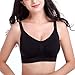 KUCI Womens Seamless Nursing Bra Padded Push up Maternity Bra (M), Medium, Black