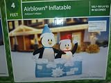 Penguin Snowball Fight Christmas Airblown Inflatable