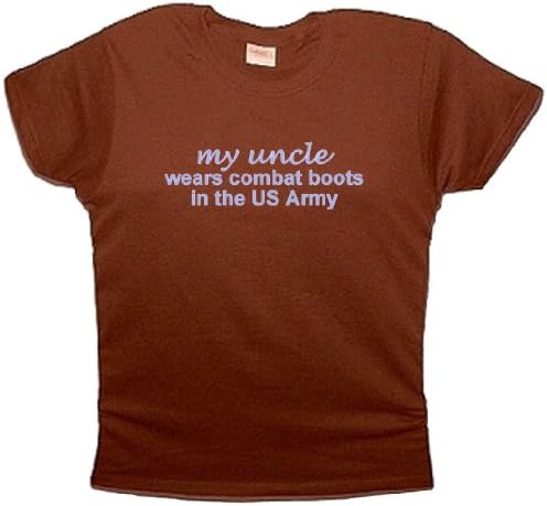 FDT Womens Military LF T-Shirt-My Uncle Wears Combat Boots US Army-Brown 3X
