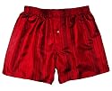 Silk Boxers - S - Fire Red Stripes - Royal Silk Boxer Shorts