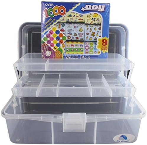 Arts and Crafts Organizer Storage Box with Stickers (Boy)