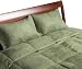 Microsuede Queen Down Comforter with Matching Shams, Basil