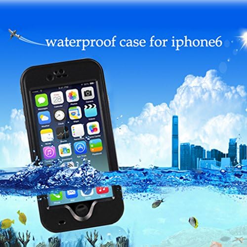 Iphone6 Waterproof Case, Qcute Universal [Heavy Duty]Waterproof Case For Iphone6 Full Sealed Protection Cover IP - 68 Certification Perfect For Outdoor Activities With Kickstand For Iphone 6(4.7")