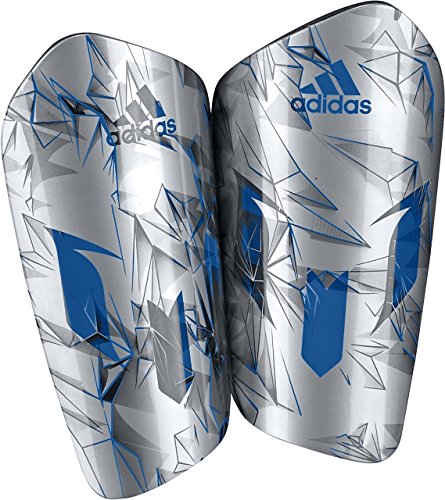 adidas Performance Messi 10 Lesto Shin Guard, Shock Blue/Silver Metallic, Small