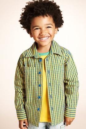 Pure Cotton Classic Collar Check Shirt & T-Shirt Set