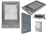 Sony Reader Pocket Edition PRS-300 ( CLEAR ) Durable Soft Thermoplastic Polyurethane TPU Rubberized Skin Case Cover + Anti Scratch Screen Protector + Fishbone Keychain