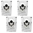 Toronto Maple Leafs NHL 4pc Square Shot Glass Set by Great American Products