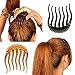 2Pc Elegant Magic BUMP IT UP Volume Inserts Hair Clip for Bun Maker Clip Donut ponytail Bumpits Bouffant Do Beehive Dish Styles Hair Comb Pads Base Foam Hair Maker Braid Ponytail Hairstyle Hairdisk Styling Design Beauty Tool Fashion Accessory