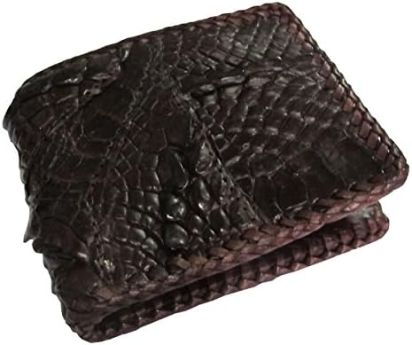 ** CHEAPEST ** GENUINE CROCODILE LEATHER BIFOLD WELLET STITCHES PER PATTERN