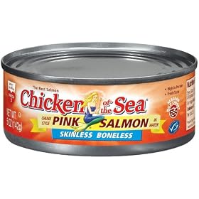 Chicken of the Sea Pink Salmon in Water, Skinless Boneless, 5 oz (Pack of 18) by Groceries To Your Door