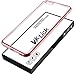 iPhone 6 Case, KKtick 4.7'' Ultra Slim Crystal Clear back panel Metal Plating Bumper case iPhone 6s Gel Case Frame TPU Soft Case Cover for iPhone 6S/6-Rose
