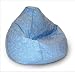 Elite Products 30-1021-636 - Print and Plush Collection Kid's Large Bean Bag- Distressed Denim