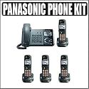 Panasonic KX-TG9391T DECT 6.0 2-Line Black Corded Cordless Phone System With 4 Handsets