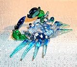 Blue Maryland Crab Artglass Figurine Hand-made Small 1.5x2.25