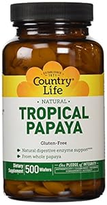Country Life Papaya Chewable Tablet, 500 Count