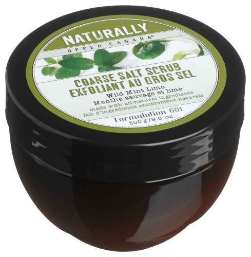 Upper Canada Soap & Candle Wild Mint Lime Coarse Salt Scrub, 9.6-Ounces by Upper Canada Soap & Candle
