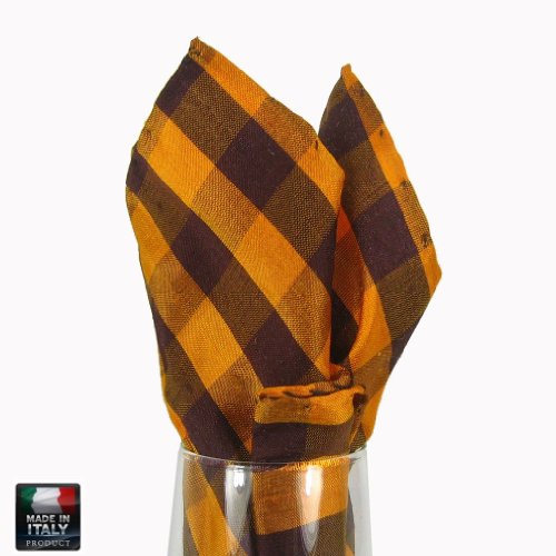 Men's - Gold - Black - Wine - Italian Pocket Square