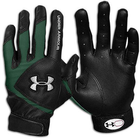 Under Armour Clean Up II Batting Gloves - Black/Green