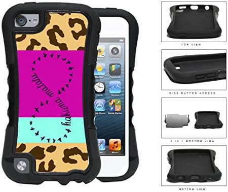 Hakuna Matata Infinity Sign 2-Piece Dual Layer High Impact Rubber Silicone Case Cover Apple iPod Touch 5th Generation