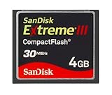 SanDisk SDCFX3-004G 4GB Extreme III CompactFlash Card (Bulk Package)