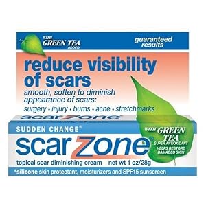 Sudden Change Scar Zone Topical Scar Diminishing Cream, with Green Tea Added, 1 oz (28 g) (Pack of 2)