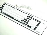 シリコンキーボード 防水  Black×white lala-01-0004 lala