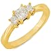 Three Stone Princess Cut Diamond Ring 1/2ctw (HI/SI) in 14K Yellow Gold