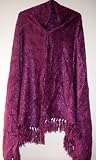 Purple Faux Feather / Fur, Shawl /Stole/ Wrap Gift