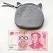 HuaYang Fantastic Cartoon Cat Head Shape Wallet Coins Purse Holder Pouch(Dark Coffee Meow)