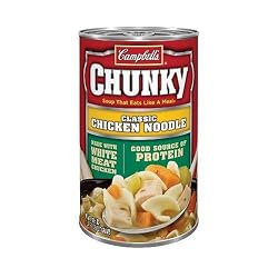 Campbell's Chunky Classic Chicken Noodle Easy Open, 18.6-Ounce Cans (Pack of 12)