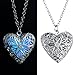 FM FM42 Silver-Tone Glow in The Dark Openwork Heart Locket Pendant Charm Necklace GN1003