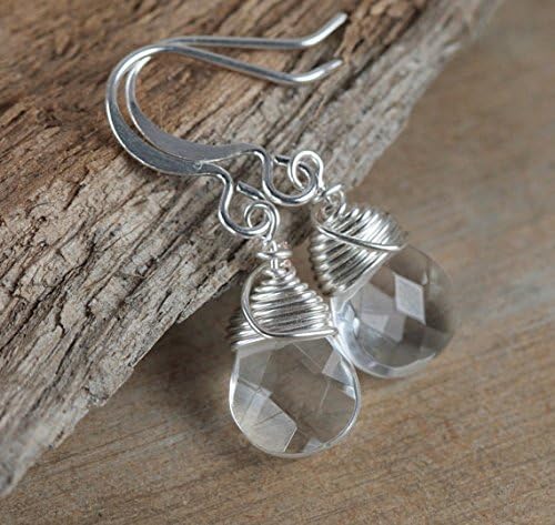 Crystal Clear Quartz Sterling Silver Earrings