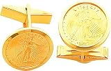 51cQihipq L. SL160  14K Gold Liberty Coin Cuff Links