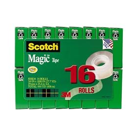 Scotch® Magic Invisible Tape 810K16, 3/4-inch x 1000 Inches, 16-Pack