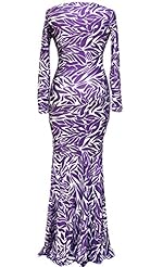 General Print Linen Fitted Mermaid  Dress