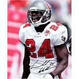 Carnell ''Cadillac'' Williams Tampa Bay Buccaneers - Close Up in White Jersey - 8x10 Autographed Photograph