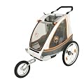 BLUE BIRD 65961 2-in-1 Kinderanh�nger gefedert + Jogger 2 Kinder ALUMINIUM