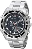 U.S. Polo Assn. Sport Men's US8211 Sterling Silver Watch with Analog/Digital Display