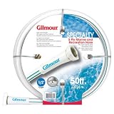 Gilmour 12 Series 5 Ply Marine & Recreation Hose 1/2 Inch x 50 Feet 12-12050 White w/Aqua Stripe