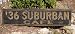 1936 36 CHEVY SUBURBAN CAFE - Rustic Hand Painted Wooden Sign - 7.25 X 36 Inches