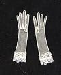 Miniature Pair of Sheer White Ladies Gloves