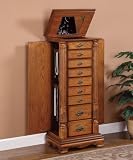 Powell Nostalgic Oak Jewelry Armoire