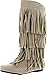 V-Luxury Womens Closed Toe Mid Calf Knee High Mocassin Flat Boot
