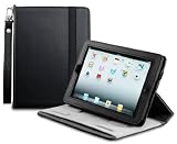 GreatShield Bezz Microsuede Protective Case for "The New iPad" 3rd & 4th Gen, Apple iPad 2, iPad 3 3rd / 4 4th Generation, iPad HD AT&T Verizon 4G LTE - Black