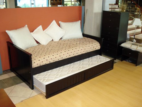 Childrens Toyshop  Toys : Solid Pine American Day Bed With Pop Up Trundle Black