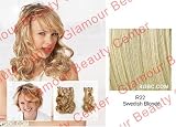 Hair U Wear Put On Pieces Synthetic Clip-in Extensions Wavy R22 Swedish Blonde 2pc.