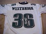 Brian Westbrook Hand Signed Autographed Authentic Reebok Philadelphia Eagles Away Game Jersey
