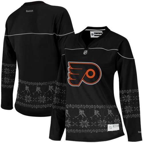 NHL Women's Philadelphia Flyers Fair Isle Fashion Jersey (Black, X-Large)